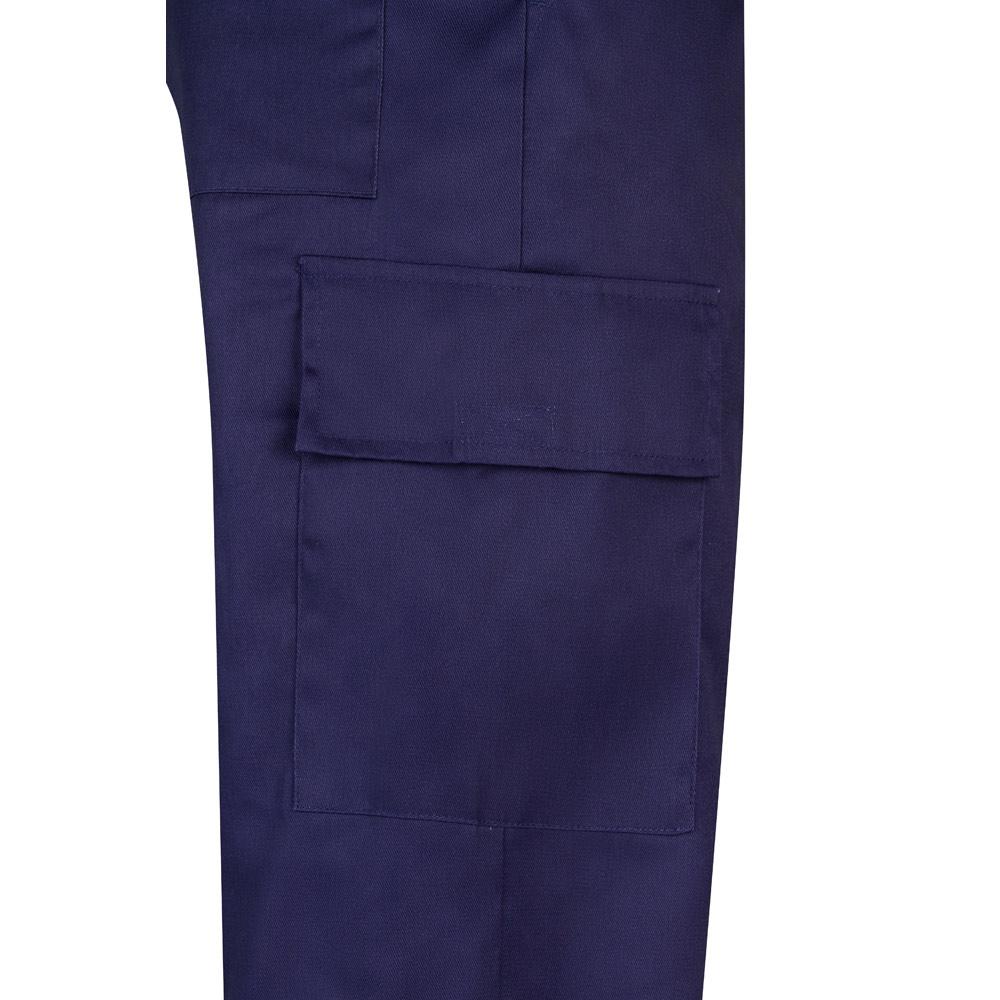 VL AINE. Pantaloni din twill cu buzunare multiple (190g/m²), din bumbac (20%) și poliester (80%) Albastru 56