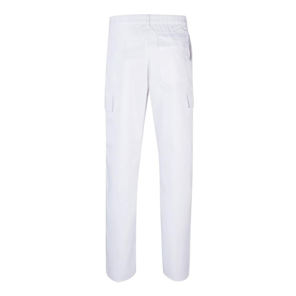 VL AINE. Pantaloni din twill cu buzunare multiple (190g/m²), din bumbac (20%) și poliester (80%) Alb 56