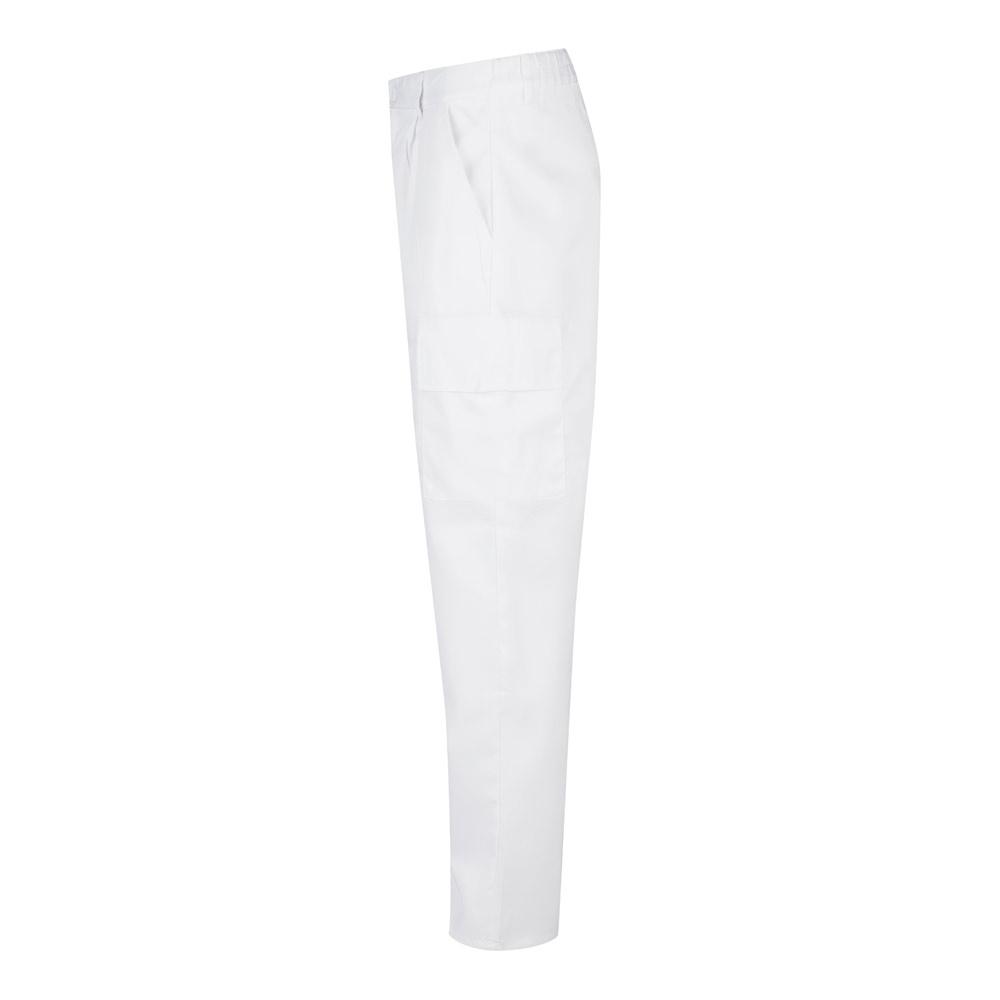 VL AINE. Pantaloni din twill cu buzunare multiple (190g/m²), din bumbac (20%) și poliester (80%) Alb 56