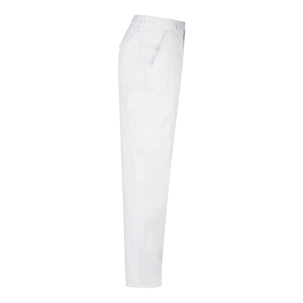 VL AINE. Pantaloni din twill cu buzunare multiple (190g/m²), din bumbac (20%) și poliester (80%) Alb 56