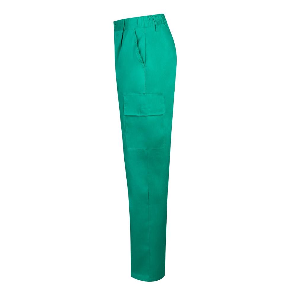 VL AINE. Pantaloni din twill cu buzunare multiple (190g/m²), din bumbac (20%) și poliester (80%) Verde 46
