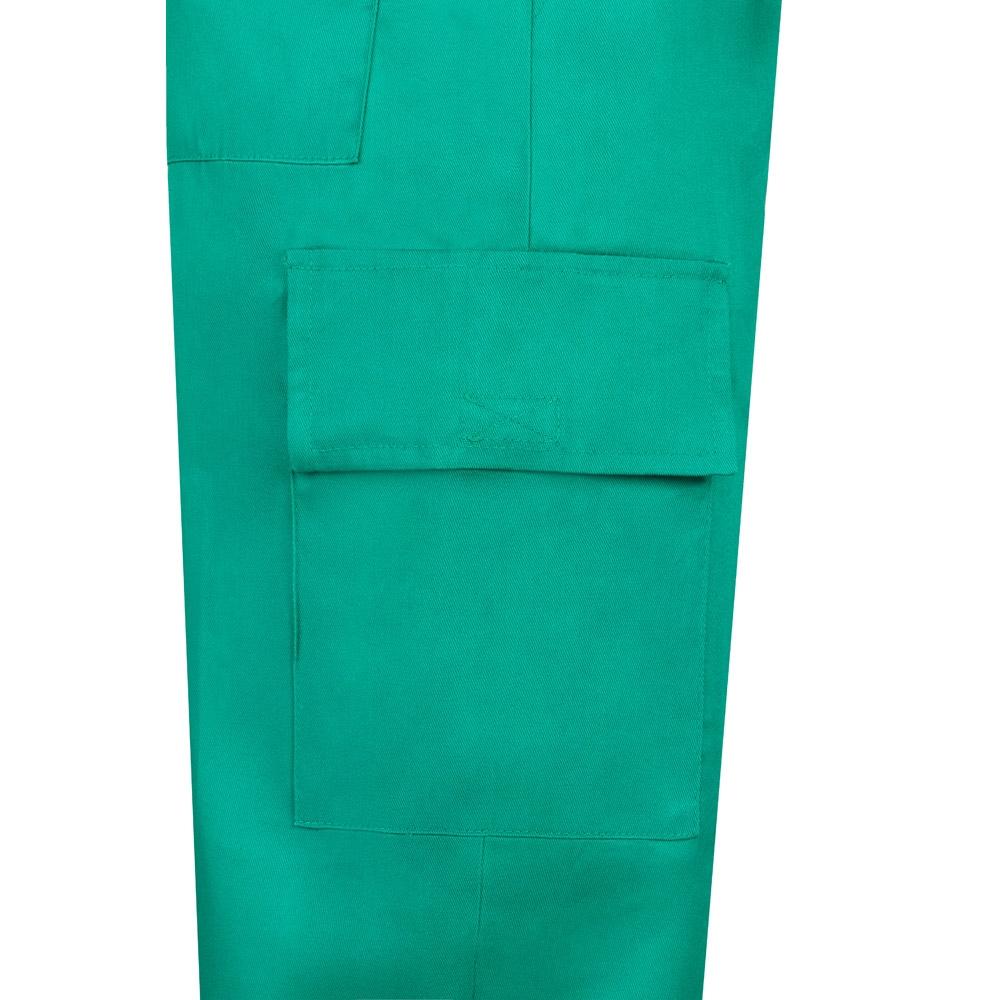 VL AINE. Pantaloni din twill cu buzunare multiple (190g/m²), din bumbac (20%) și poliester (80%) Verde 46