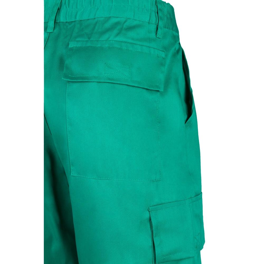 VL AINE. Pantaloni din twill cu buzunare multiple (190g/m²), din bumbac (20%) și poliester (80%) Verde 46