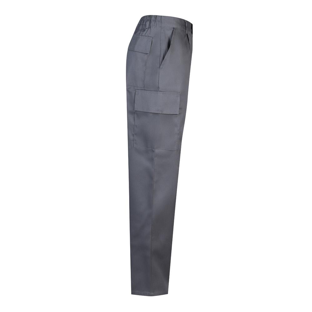 VL AINE. Pantaloni din twill cu buzunare multiple (190g/m²), din bumbac (20%) și poliester (80%) Gri 58