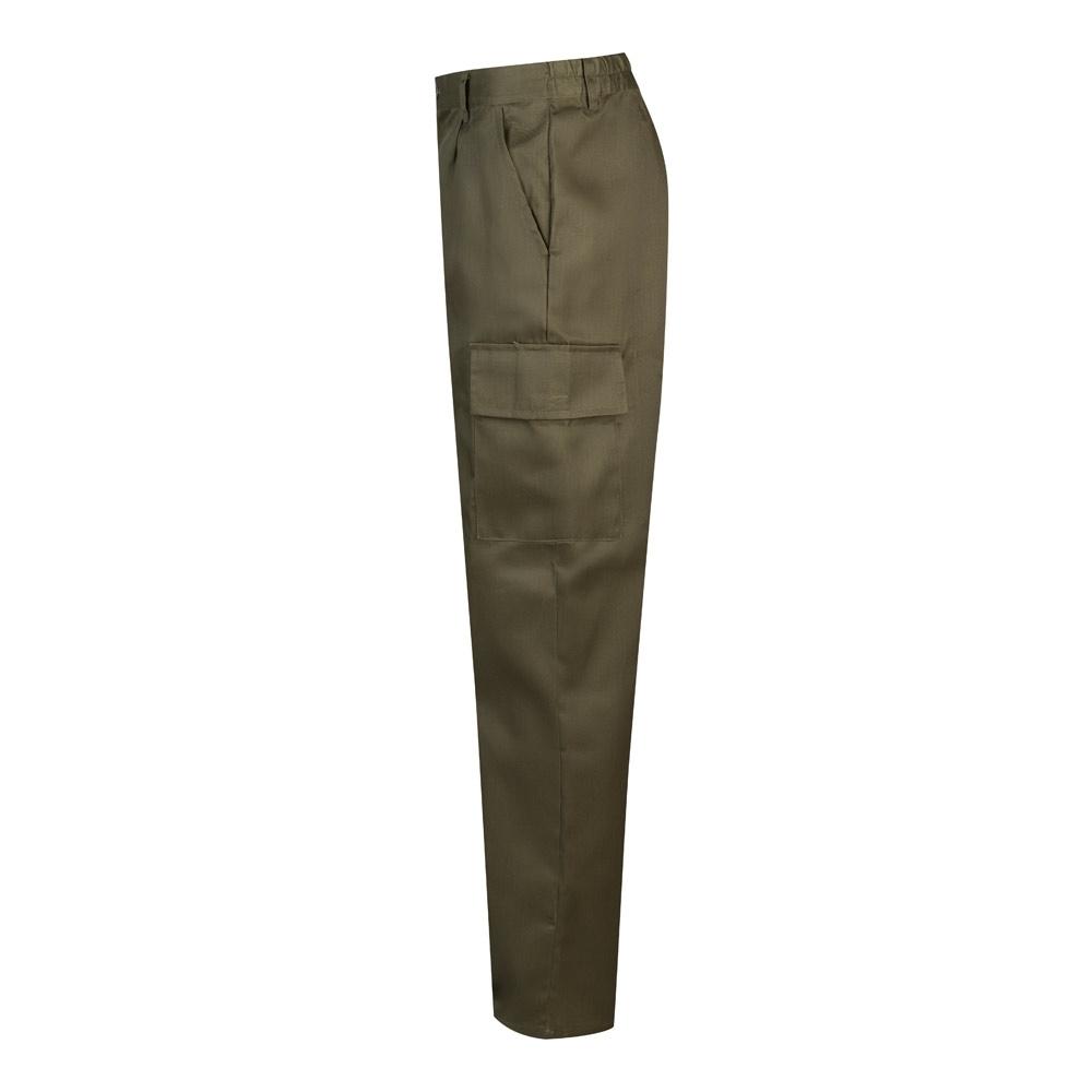 VL AINE. Pantaloni din twill cu buzunare multiple (190g/m²), din bumbac (20%) și poliester (80%) Verde armată 56