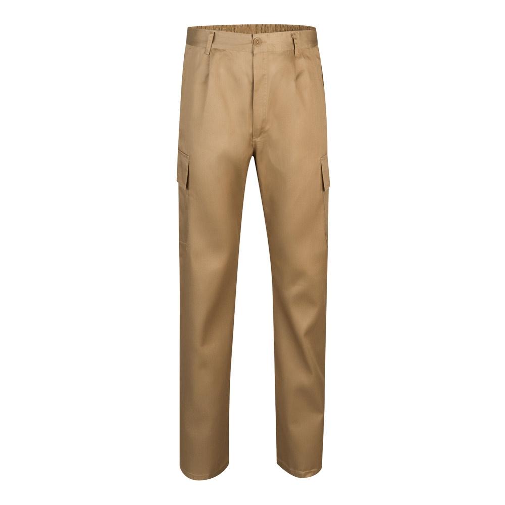 VL AINE. Pantaloni din twill cu buzunare multiple (190g/m²), din bumbac (20%) și poliester (80%) Natural