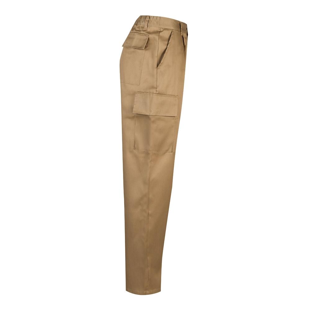 VL AINE. Pantaloni din twill cu buzunare multiple (190g/m²), din bumbac (20%) și poliester (80%) Natural 42