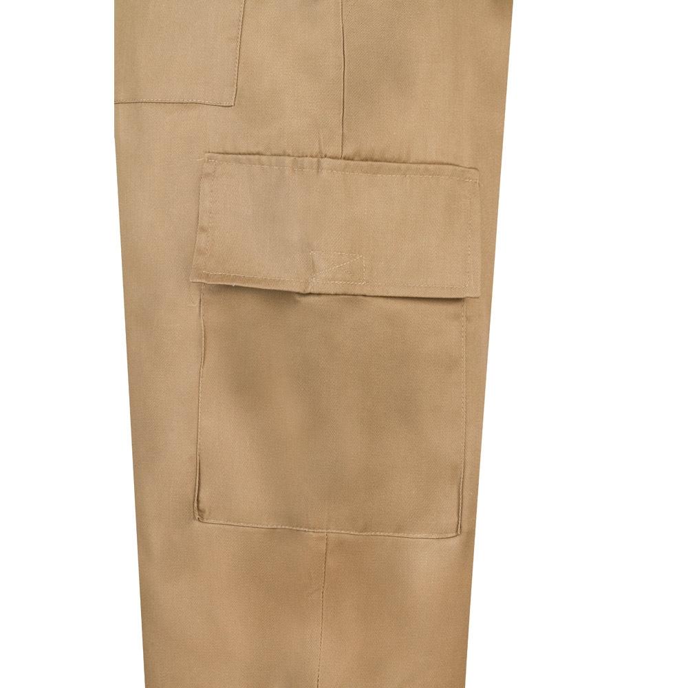 VL AINE. Pantaloni din twill cu buzunare multiple (190g/m²), din bumbac (20%) și poliester (80%) Natural 42