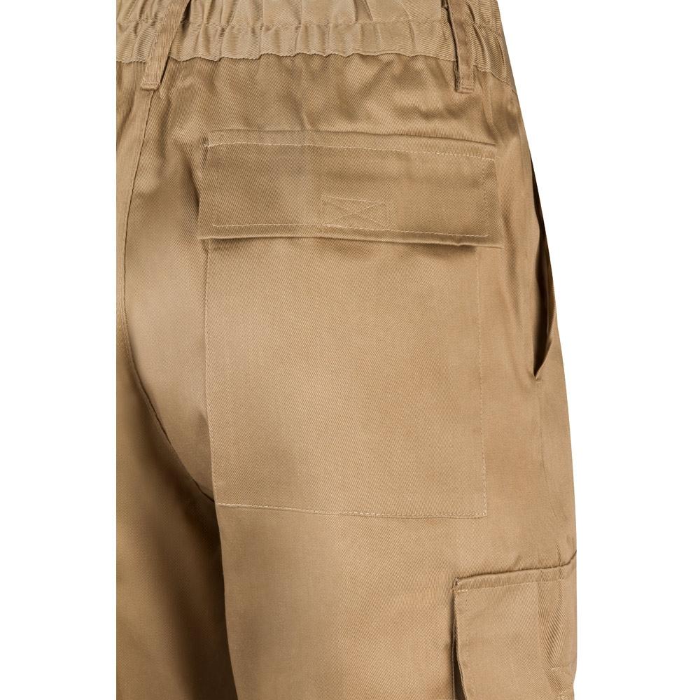 VL AINE. Pantaloni din twill cu buzunare multiple (190g/m²), din bumbac (20%) și poliester (80%) Natural 42