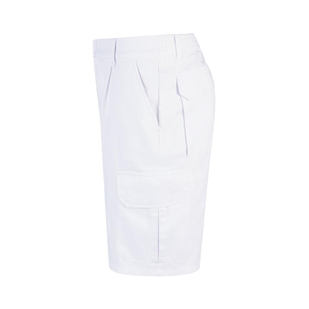 VL CHIONE. Bermude din twill cu buzunare multiple (200 g/m²), din bumbac (35%) și poliester (65%) Alb 50