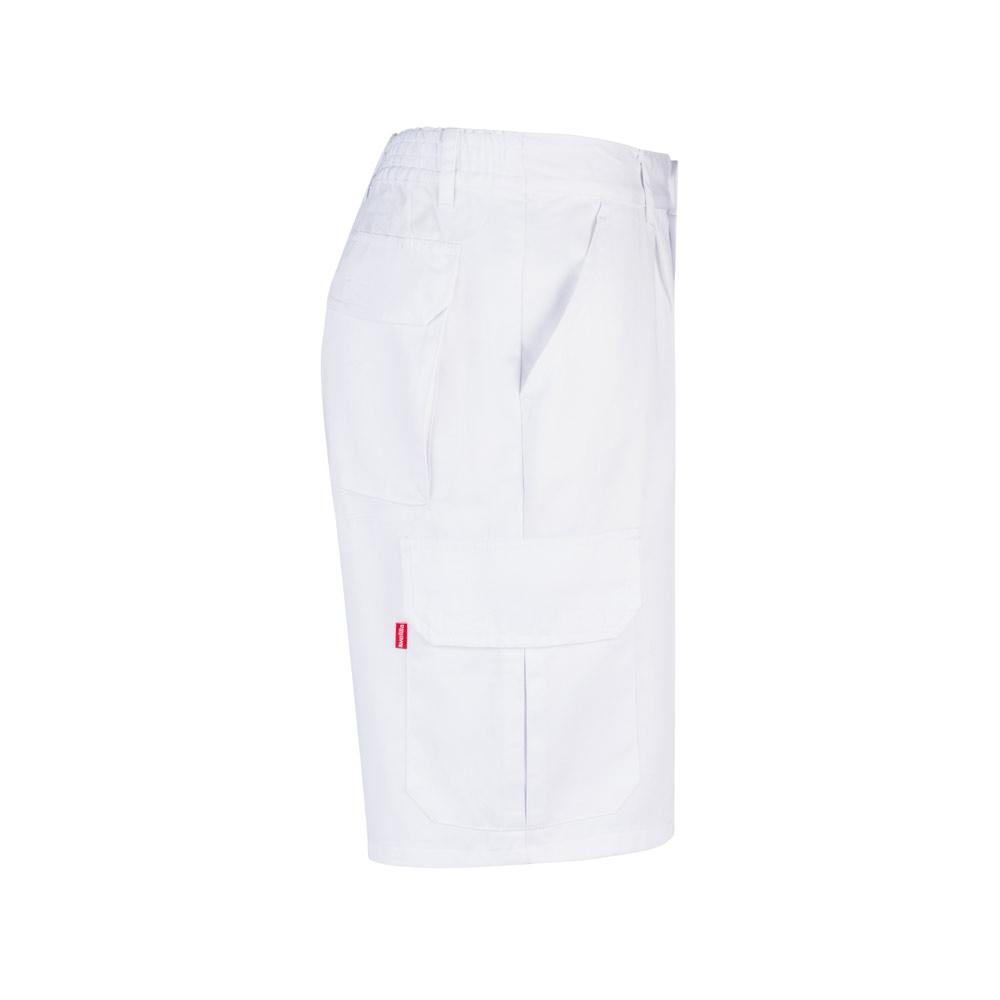 VL CHIONE. Bermude din twill cu buzunare multiple (200 g/m²), din bumbac (35%) și poliester (65%) Alb 50