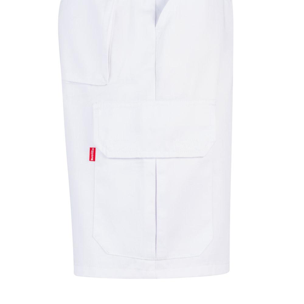 VL CHIONE. Bermude din twill cu buzunare multiple (200 g/m²), din bumbac (35%) și poliester (65%) Alb 50