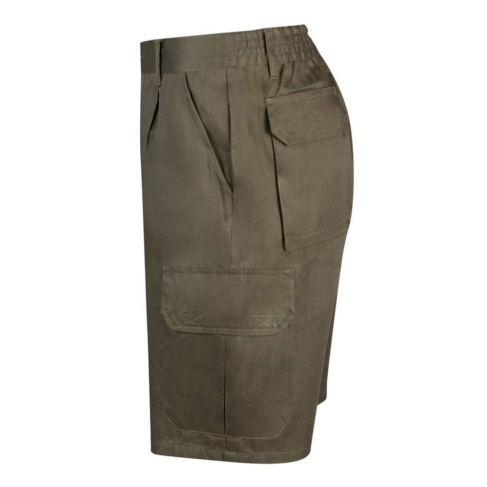 VL CHIONE. Bermude din twill cu buzunare multiple (200 g/m²), din bumbac (35%) și poliester (65%) Verde armată 58