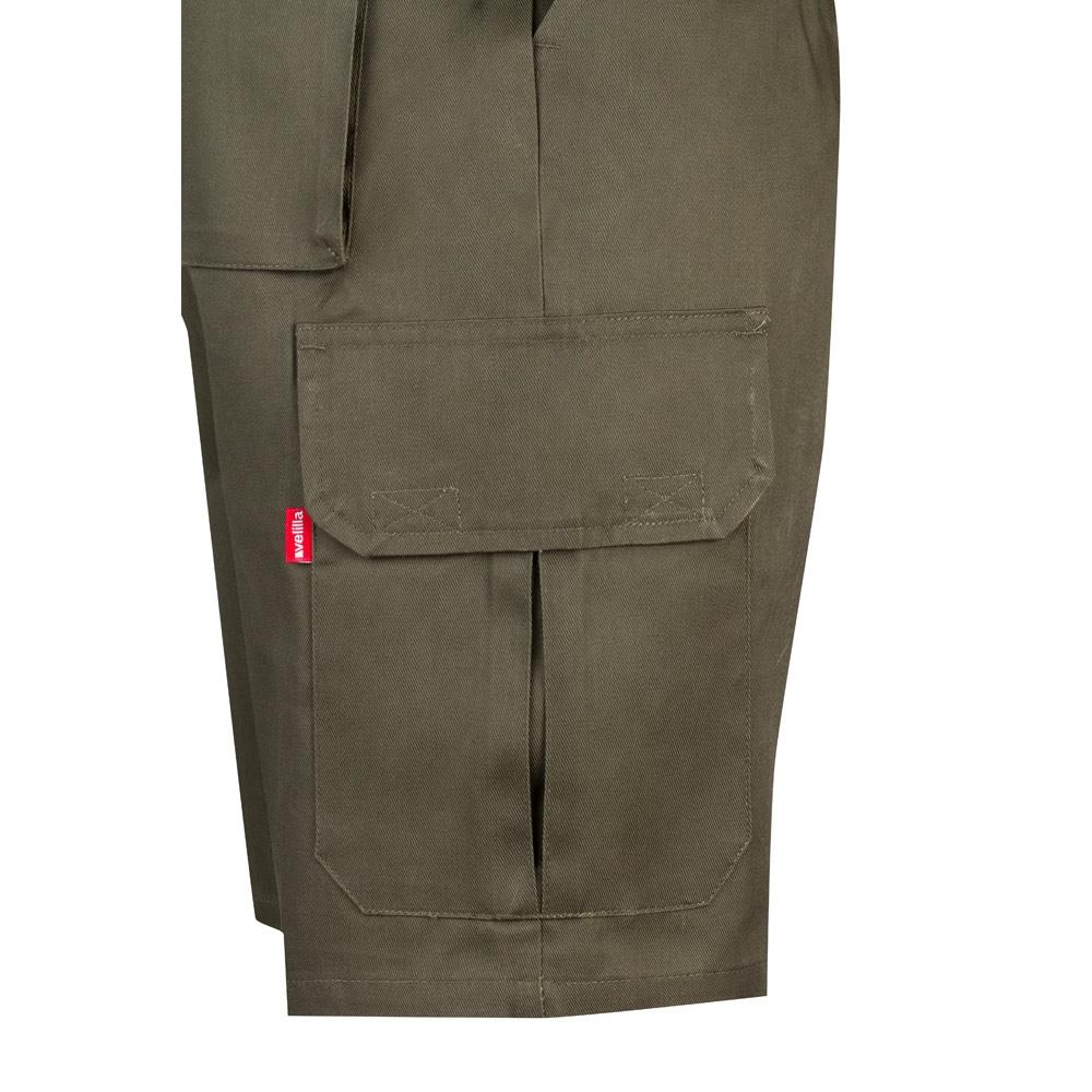 VL CHIONE. Bermude din twill cu buzunare multiple (200 g/m²), din bumbac (35%) și poliester (65%) Verde armată 58