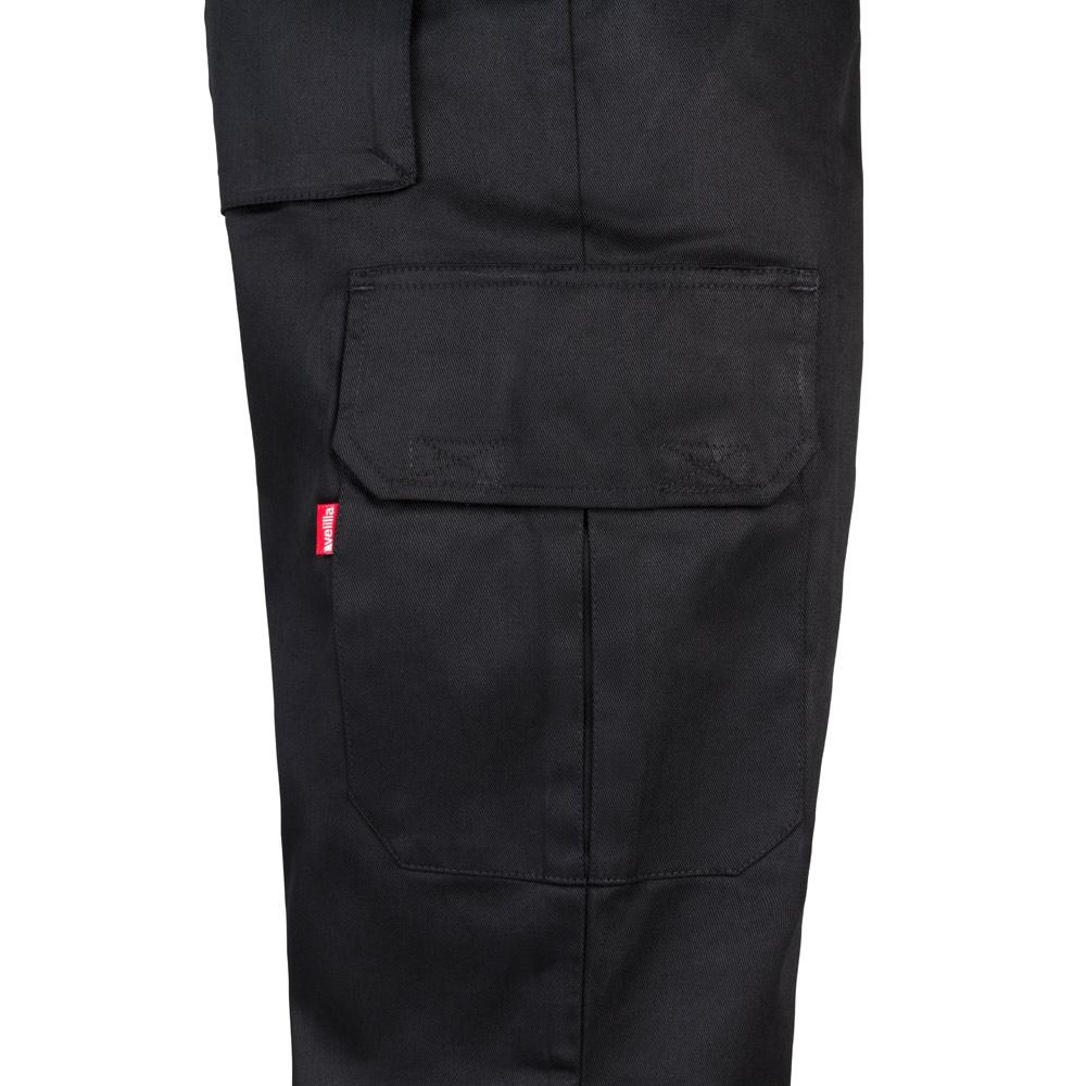 VL MABON. Pantaloni din twill cu mai multe buzunare (200g/m²), din bumbac (35%) și poliester (65%) Negru 36