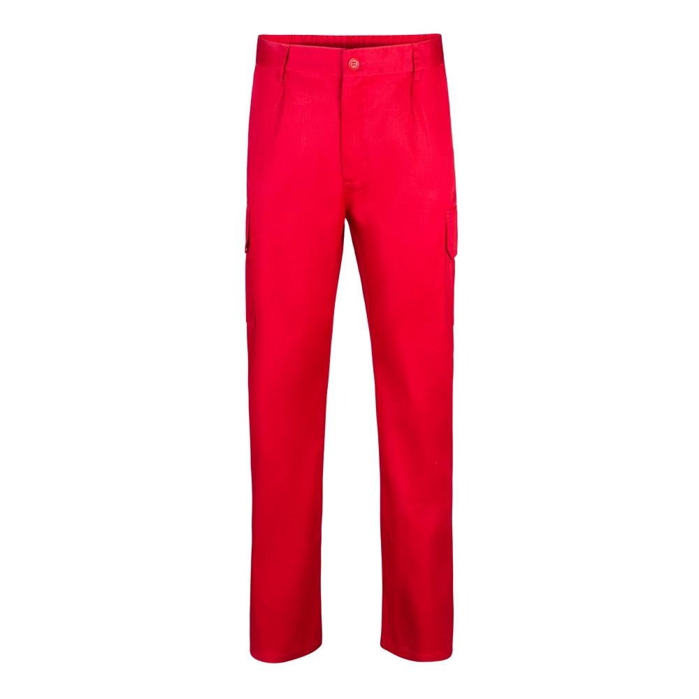 VL MABON. Pantaloni din twill cu mai multe buzunare (200g/m²), din bumbac (35%) și poliester (65%) Roșu