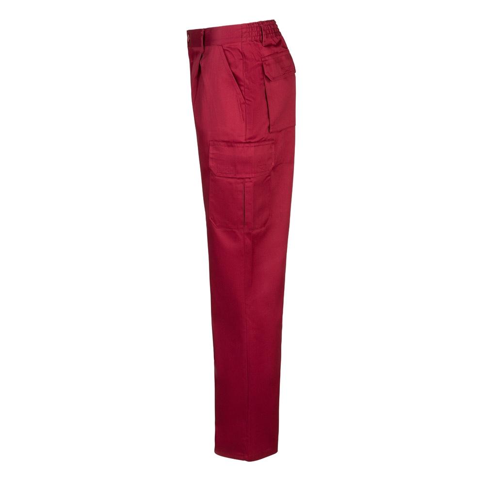 VL MABON. Pantaloni din twill cu mai multe buzunare (200g/m²), din bumbac (35%) și poliester (65%) Burgundia 54