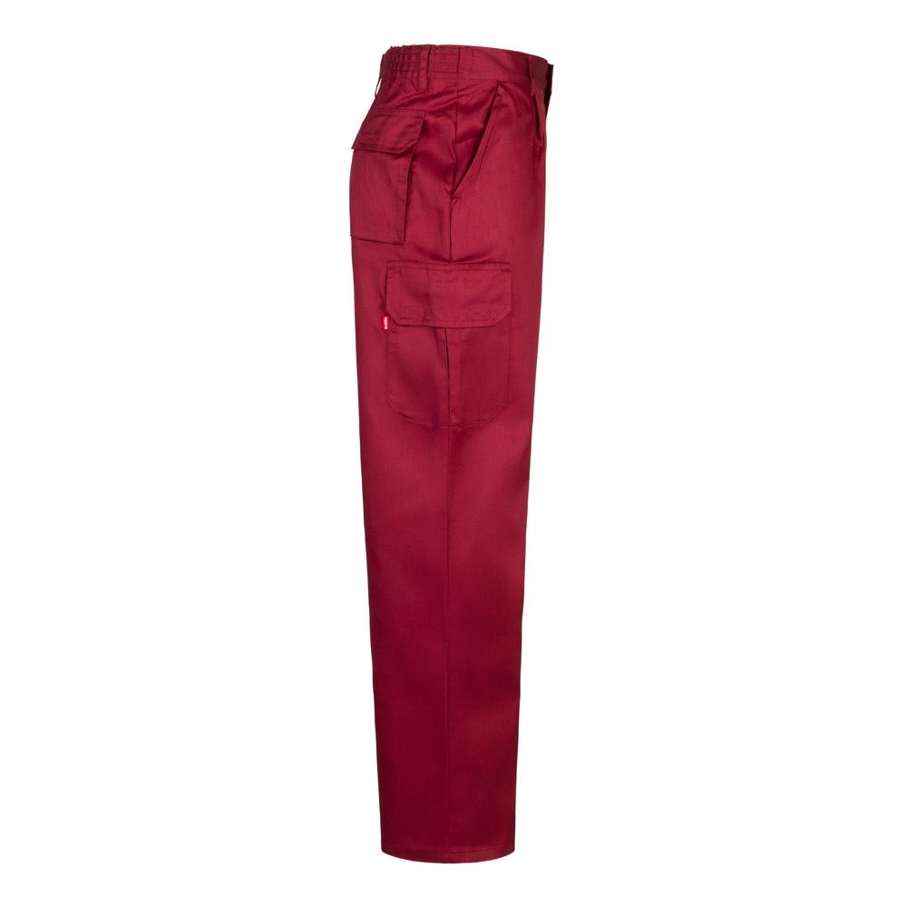 VL MABON. Pantaloni din twill cu mai multe buzunare (200g/m²), din bumbac (35%) și poliester (65%) Burgundia 54