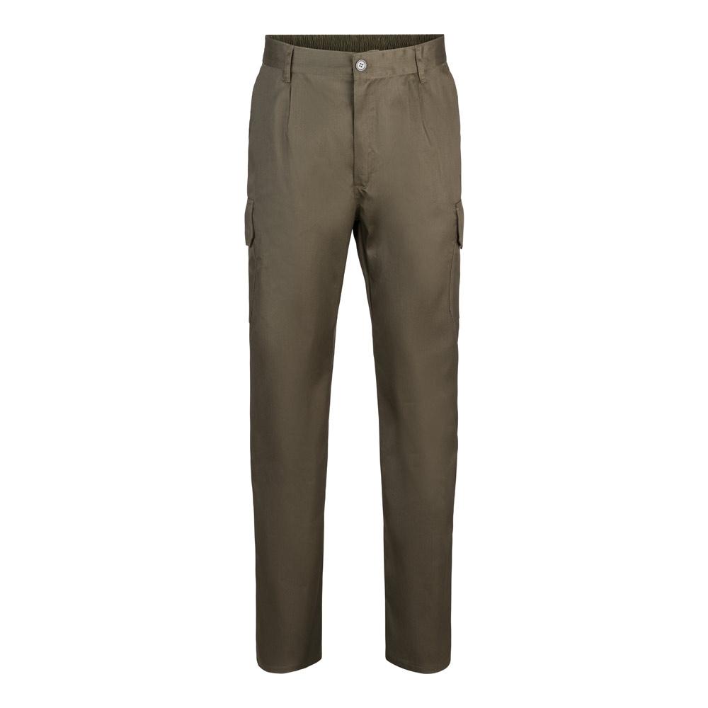 VL MABON. Pantaloni din twill cu mai multe buzunare (200g/m²), din bumbac (35%) și poliester (65%) Verde armată