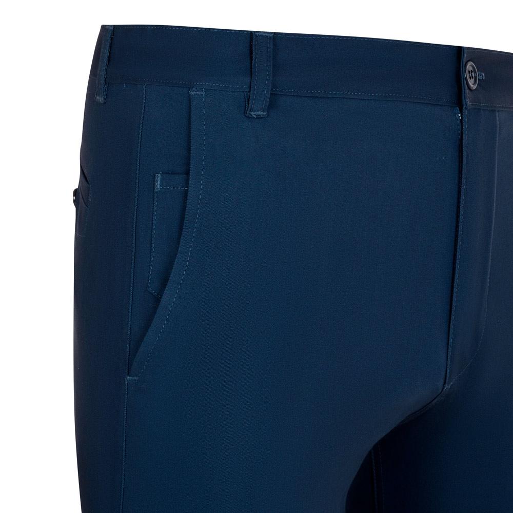 VL VISHNU. Pantaloni chino stretch unisex (260g/m²), din bumbac (98%) și elastan (2%) Albastru marin 38