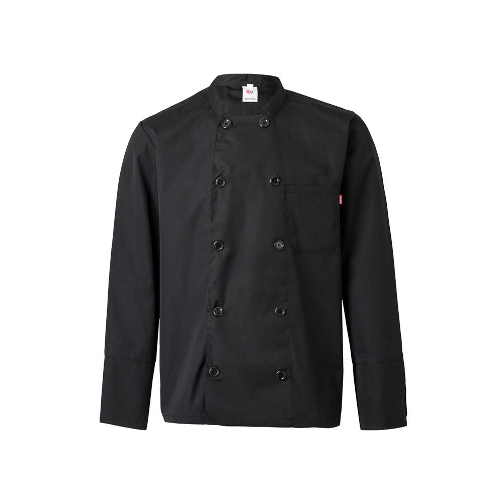 VL KALI. Jachetă de bucătărie cu mânecă lungă (175g/m²), din bumbac (35%) și poliester (65%) Negru 56