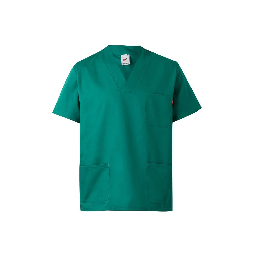 VL ILLAPA. Tunică din twill (190g/m²) cu mâneci scurte, din poliester (65%) și bumbac (35%) Verde