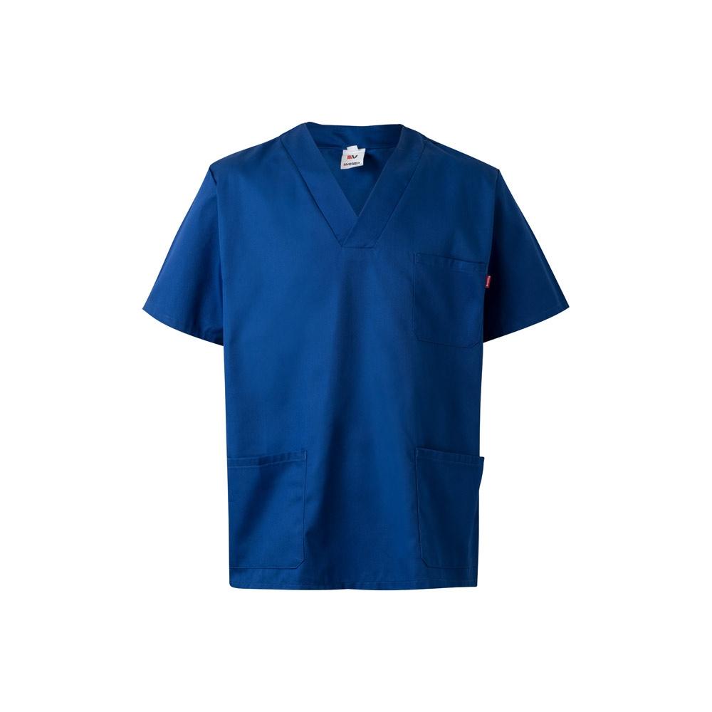 VL ILLAPA. Tunică din twill (190g/m²) cu mâneci scurte, din poliester (65%) și bumbac (35%) Albastru Royal