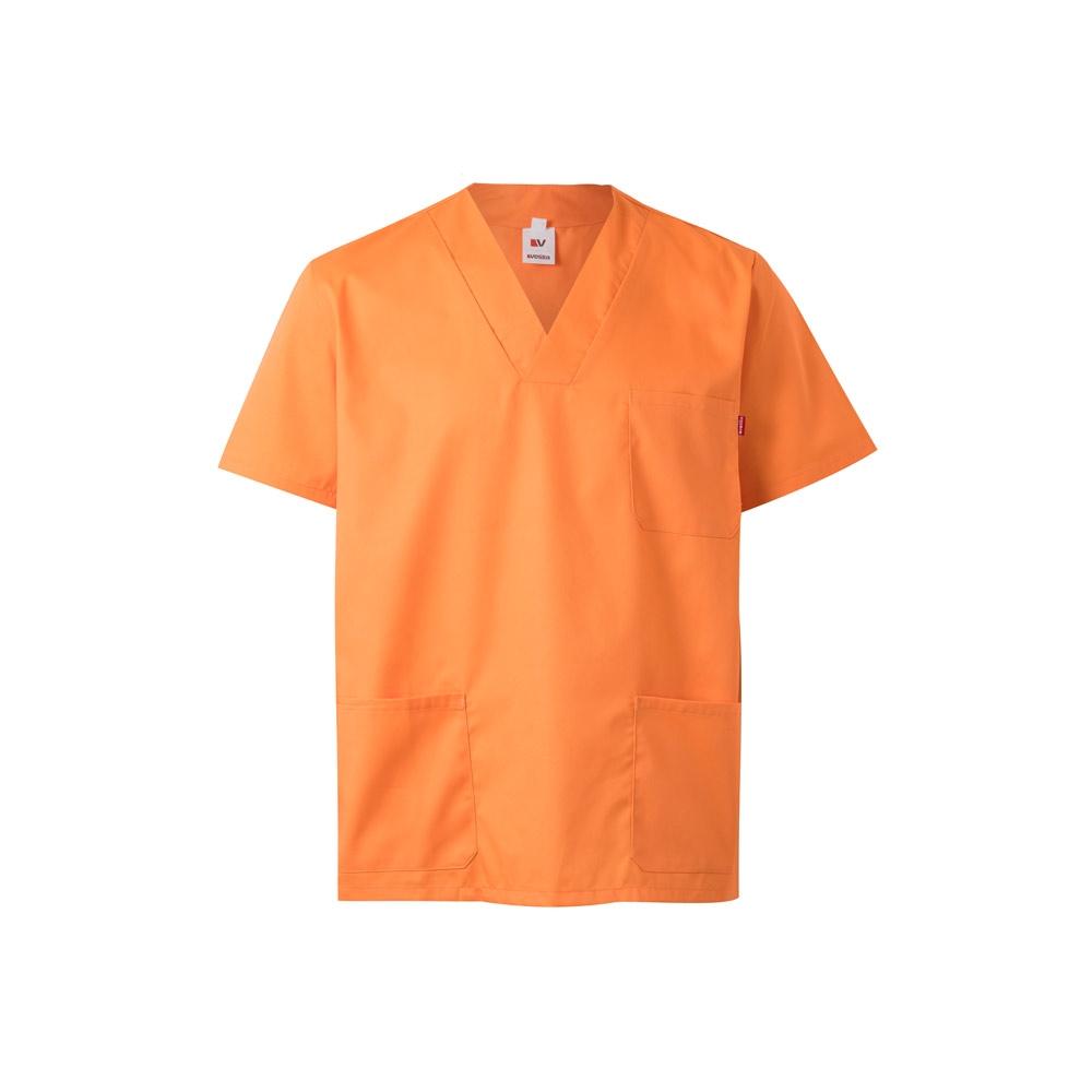 VL ILLAPA. Tunică din twill (190g/m²) cu mâneci scurte, din poliester (65%) și bumbac (35%) Somon