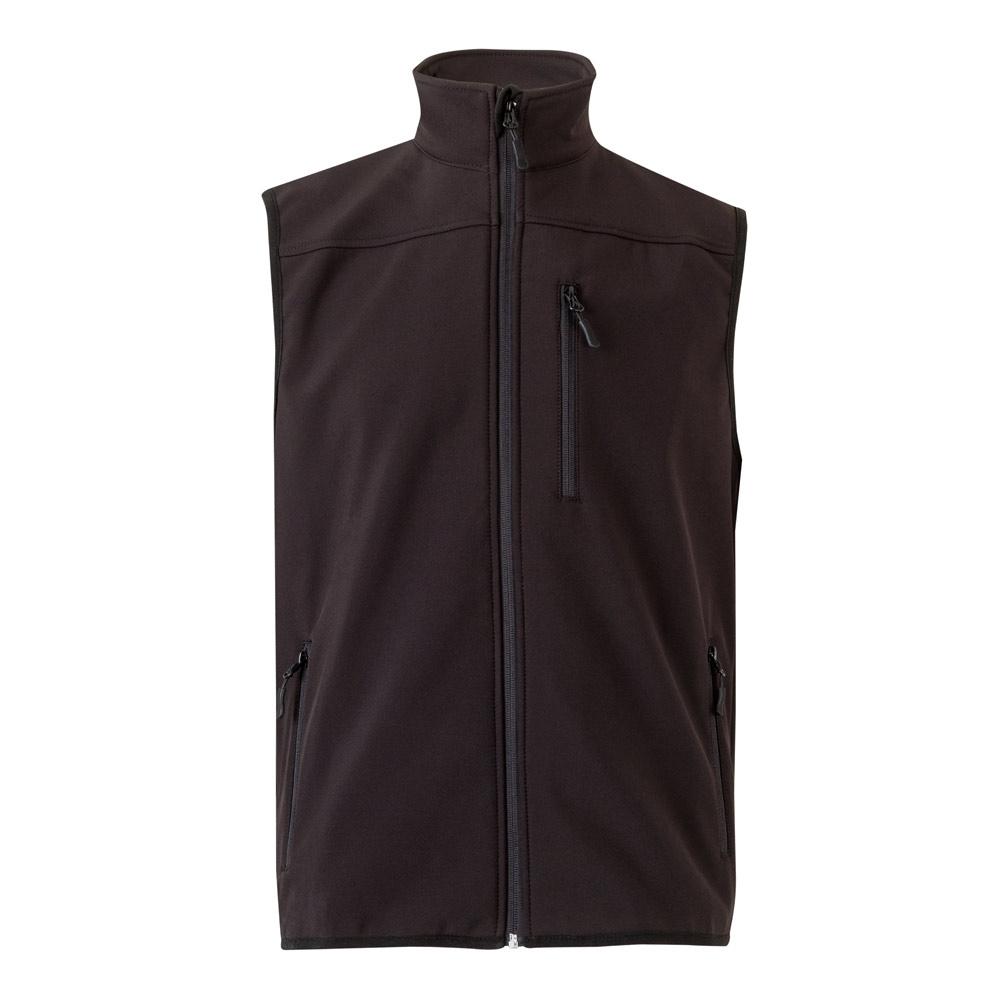 VL VARUNA. Vestă Soft Shell (280g/m²), cu căptușeală polară, din poliester (94%) și elastan (6%) Negru S