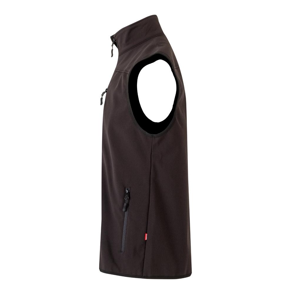 VL VARUNA. Vestă Soft Shell (280g/m²), cu căptușeală polară, din poliester (94%) și elastan (6%) Negru S
