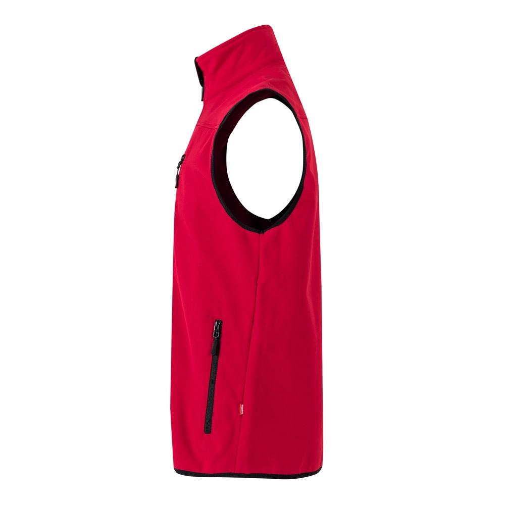 VL VARUNA. Vestă Soft Shell (280g/m²), cu căptușeală polară, din poliester (94%) și elastan (6%) Roșu L