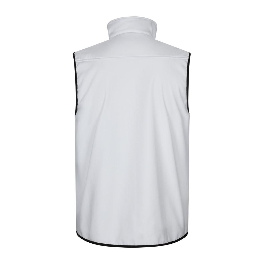 VL VARUNA. Vestă Soft Shell (280g/m²), cu căptușeală polară, din poliester (94%) și elastan (6%) Alb L