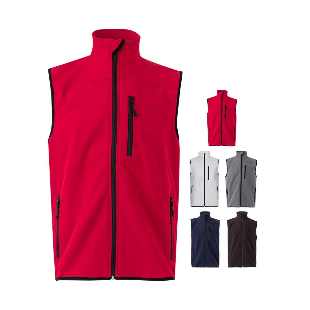 VL VARUNA. Vestă Soft Shell (280g/m²), cu căptușeală polară, din poliester (94%) și elastan (6%) Roșu L