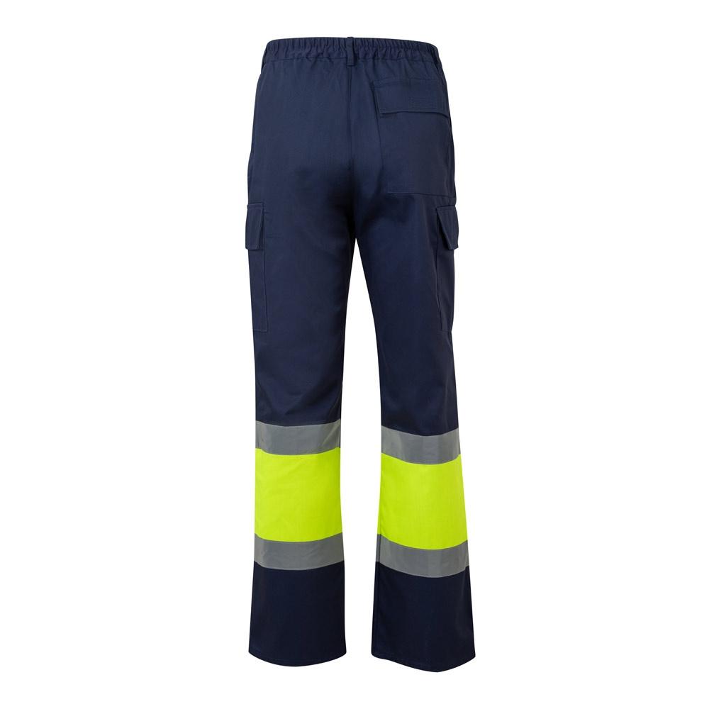 VL ARTEMIS. Pantaloni în două tonuri, din twill (190g/m²), bumbac (20%) și poliester (80%) Albastru Galben