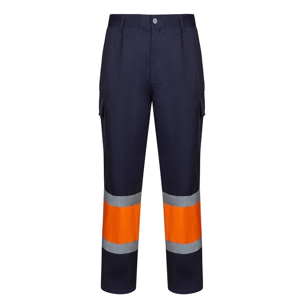 VL ARTEMIS. Pantaloni în două tonuri, din twill (190g/m²), bumbac (20%) și poliester (80%) Albastru Portocaliu