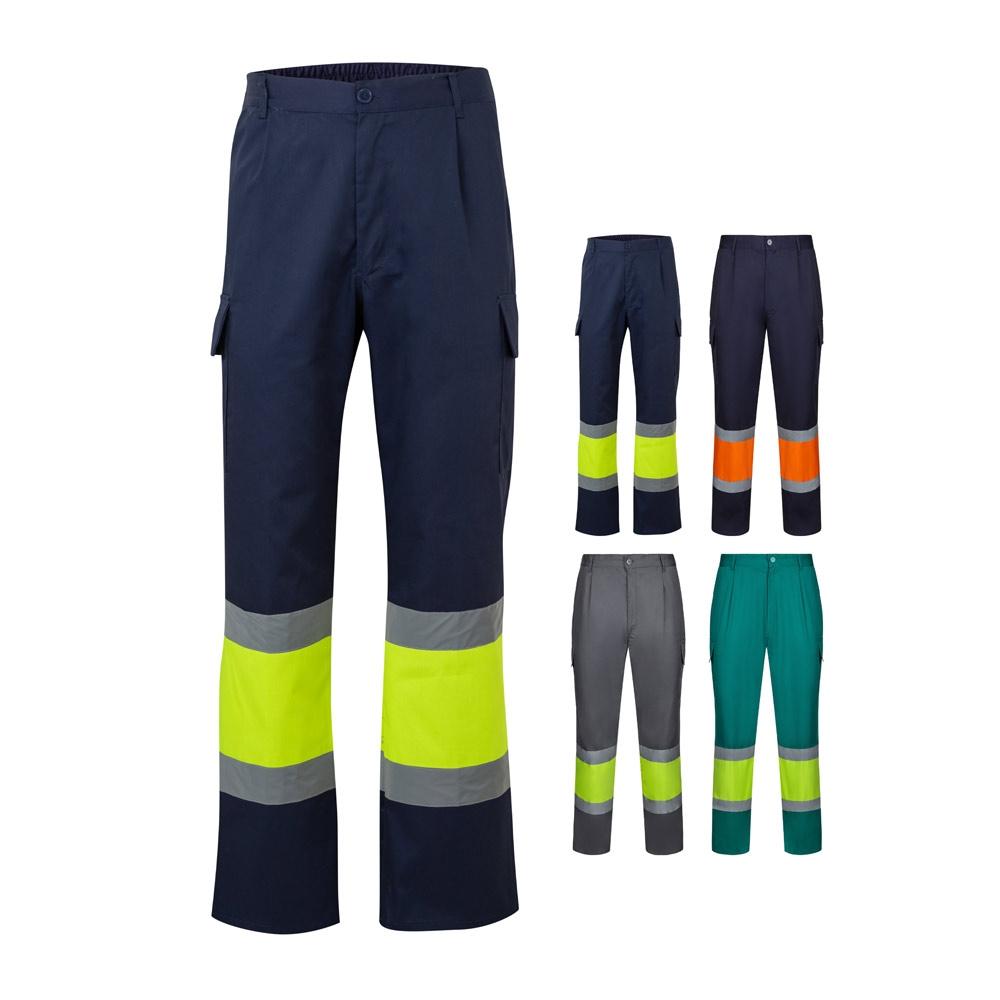 VL ARTEMIS. Pantaloni în două tonuri, din twill (190g/m²), bumbac (20%) și poliester (80%) Gri Galben XXL