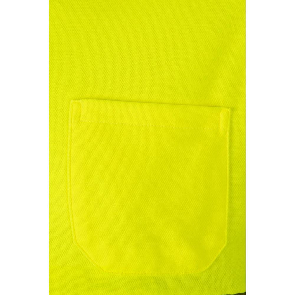 VL PLUTO LARGE. Tricou polo piqué în două tonuri (150g/m²) cu mâneci lungi, din bumbac (55%) și poliester (45%) Gri Galben 4XL