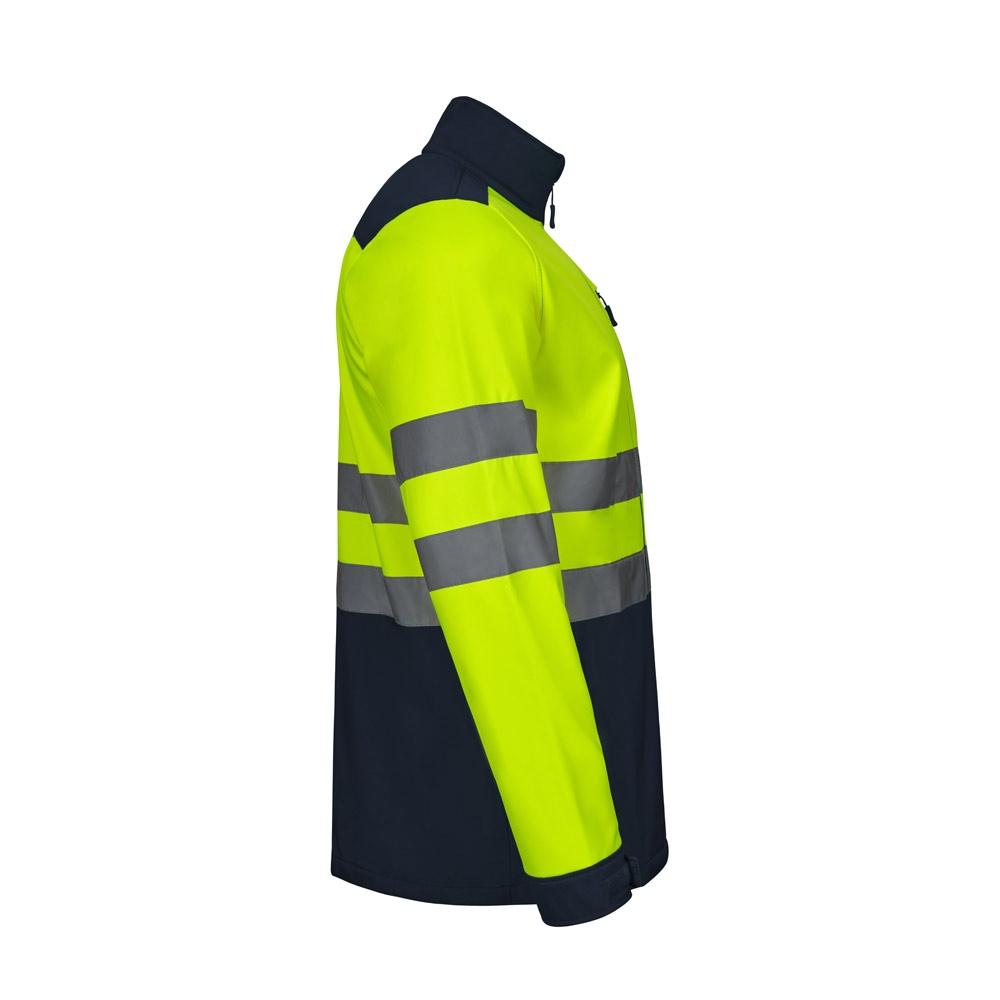 VL HESTIA. Jachetă soft shell bicolor (280g/m²), din poliester (96%) și elastan (4%) Albastru Galben L