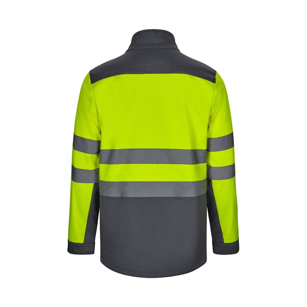 VL HESTIA. Jachetă soft shell bicolor (280g/m²), din poliester (96%) și elastan (4%) Gri Galben L