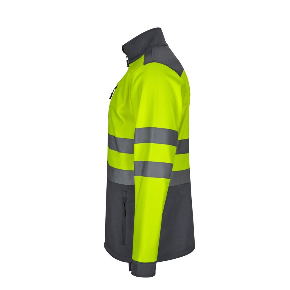 VL HESTIA. Jachetă soft shell bicolor (280g/m²), din poliester (96%) și elastan (4%) Gri Galben L