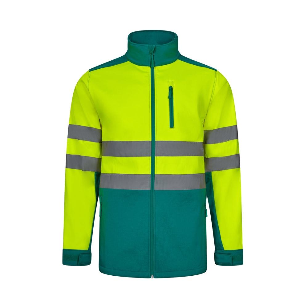 VL HESTIA. Jachetă soft shell bicolor (280g/m²), din poliester (96%) și elastan (4%) Verde Galben