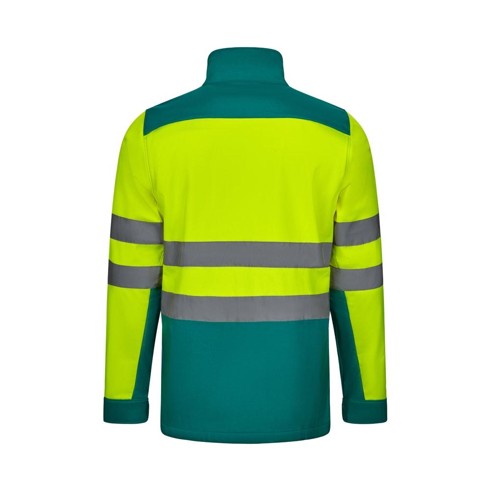 VL HESTIA. Jachetă soft shell bicolor (280g/m²), din poliester (96%) și elastan (4%) Verde Galben 3XL