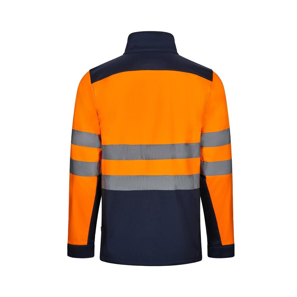 VL HESTIA. Jachetă soft shell bicolor (280g/m²), din poliester (96%) și elastan (4%) Albastru Portocaliu L