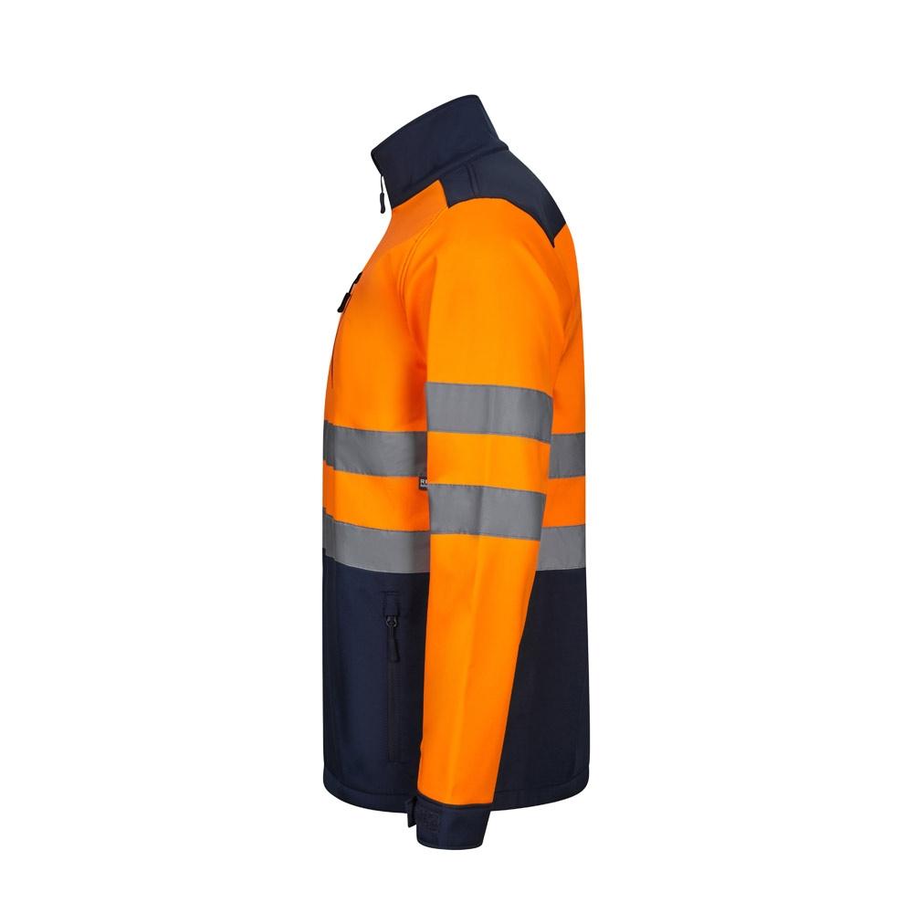 VL HESTIA. Jachetă soft shell bicolor (280g/m²), din poliester (96%) și elastan (4%) Albastru Portocaliu L