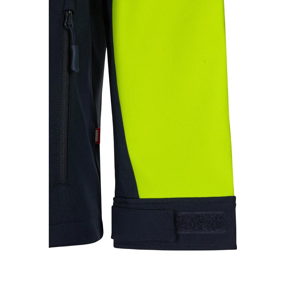 VL HESTIA LARGE. Jachetă soft shell în două culori (280g/m²), cu căptușeală din fleece și membrană TPU, din poliester (96%) și elastan (4%) Albastru Galben 5XL