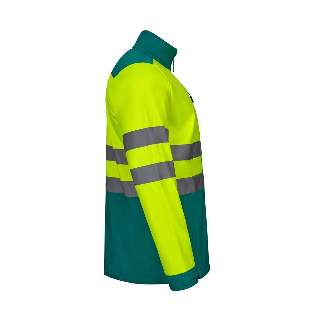 VL HESTIA LARGE. Jachetă soft shell în două culori (280g/m²), cu căptușeală din fleece și membrană TPU, din poliester (96%) și elastan (4%) Verde Galben 5XL