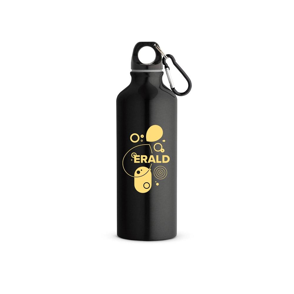 RE-LANDSCAPE M. Sticlă din aluminiu reciclat cu carabină 530 mL Negru