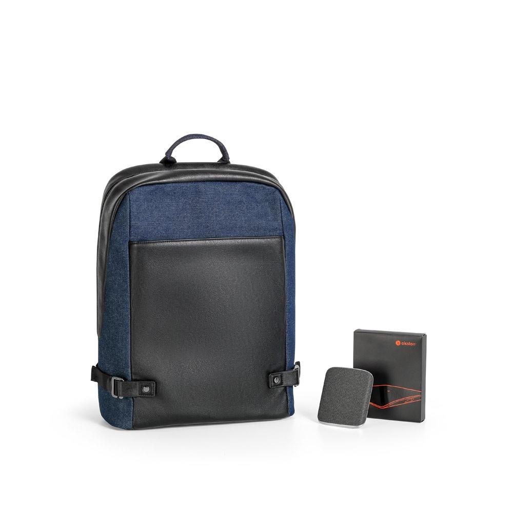 KIT SOPHISTICATE. Set cadou cu rucsac Branve și încărcător wireless Ekston Albastru marin