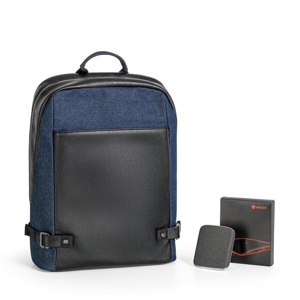 KIT SOPHISTICATE. Set cadou cu rucsac Branve și încărcător wireless Ekston Albastru marin