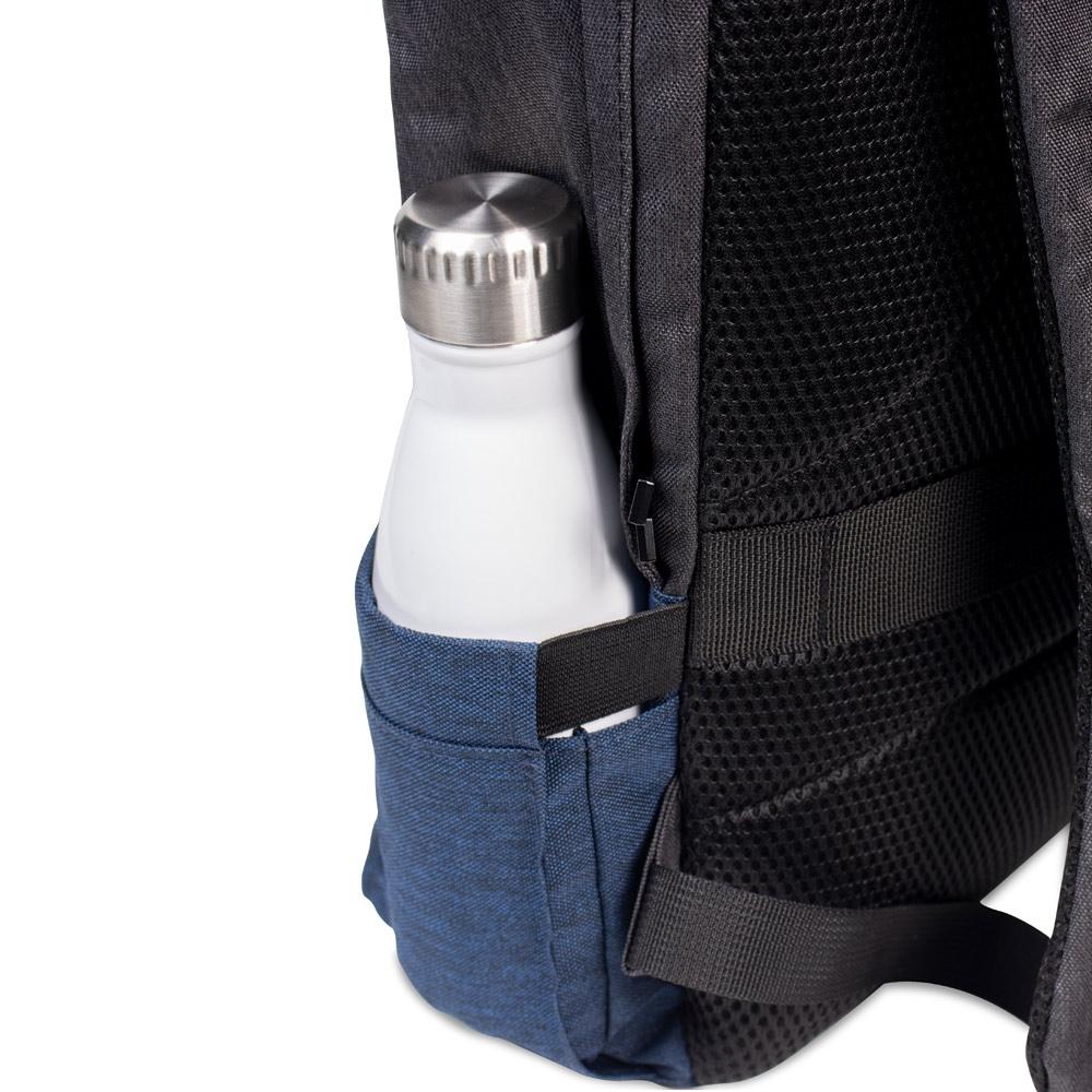 GENOA BPACK. Rucsac anti-furt din poliester reciclat de înaltă densitate 600D Albastru